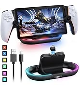 FASTSNAIL Charging Stand for PS Portal Compatible with Hard/Soft Cover, RGB Charge Station for TP...