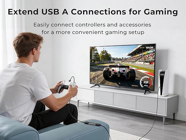 Extend USB A Connections for Gaming