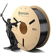 2026 New Black PLA Filament 1.75mm, Deep Black 3D Printer Filament 1KG Spool - SEMDON Anti-Warp &amp;...