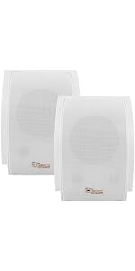 5 CORE Outdoor Speakers Stereo in Wall Speaker 500W Peak Passive Mount Wired Waterproof Patio House ...