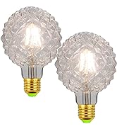 G95 Pineapple Decorative Edison Light Bulbs 4W E26 Warm White 2700K LED Filaments Light Bulbs 40W...