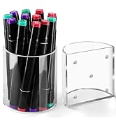 AFOROEOA 2Pack Magnetic Pen Holder, Magnetic Dry Erase Marker Holder Whiteboard Acrylic Marker Ho...
