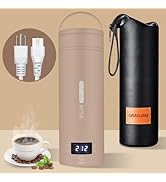 Travel Electric Kettle Portable Small Mini Tea Coffee Kettle Water Boiler, Water Heater with 4 Te...