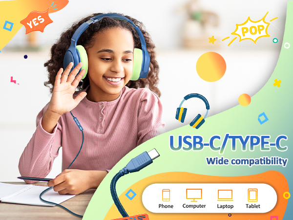 wired kids headphones