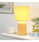 Lampwell Maye Small Table Lamp for Living Room as Bedside Table Lamp for Bedroom,Modern Ceramic T...