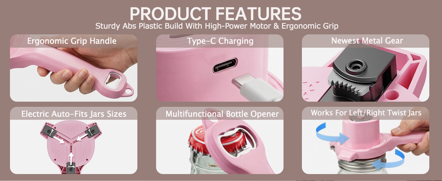 Electric Auto-adjust Jar Opener