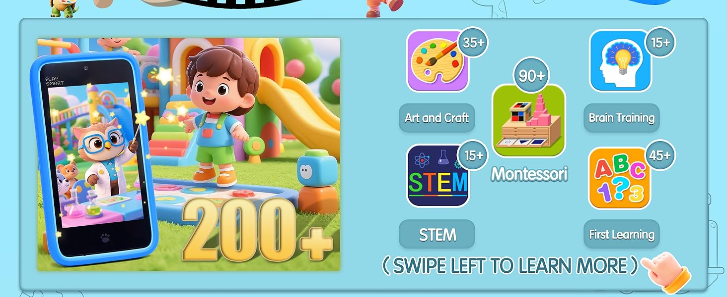 The PAMOX toy phone with 200+ interactive educational games