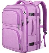 Fxcelets Travel Backpack for Women, Expanable Carry on Backpack, TSA 17.3 inch Laptop Bag Flight ...