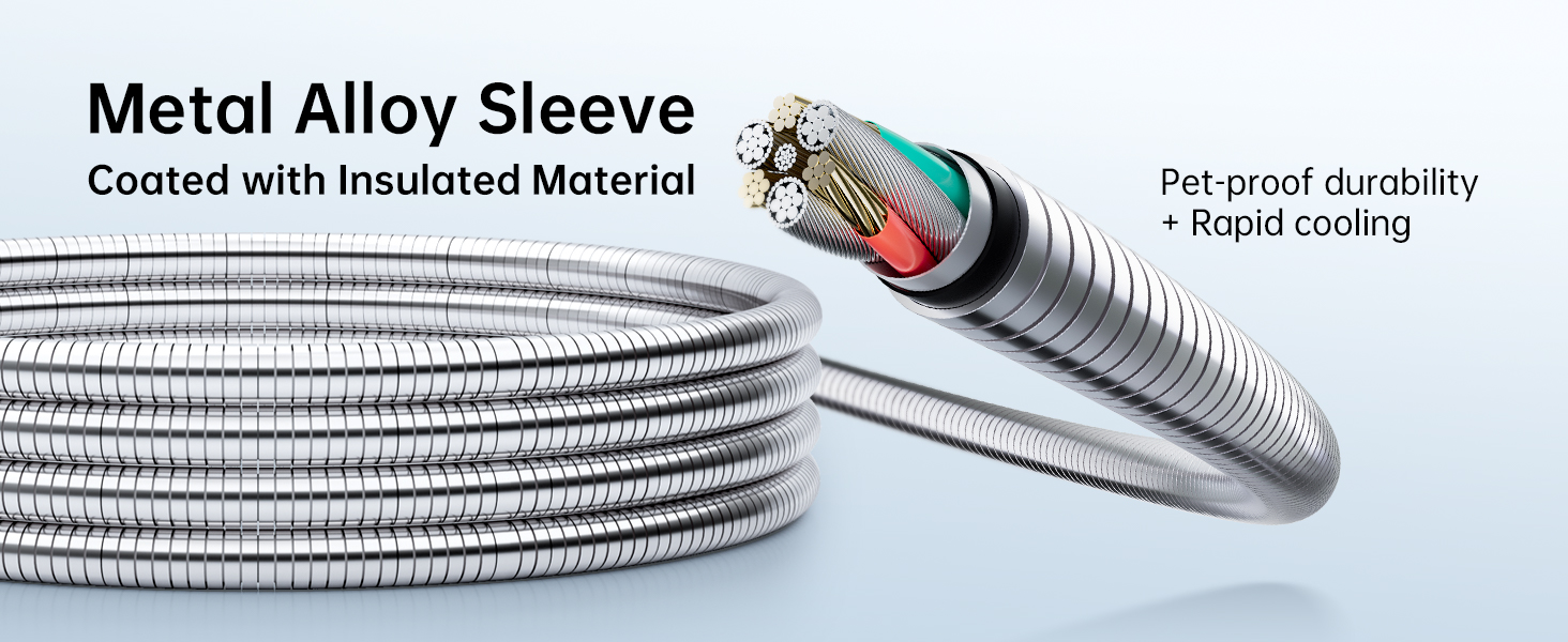 iphone charger cord chew proof durable lightning cable 6ft iphone charger metal cord