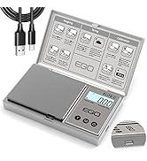 Digital Pocket Scale USB Rechargeable with 200g x 0.01g, Latest Stylish Shell Design Cover Appear...