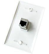 BUPLDET 1 Port Cat7 Ethernet Wall Plate Female to Female - Shielded Cat 7 Keystone Jack Outlet Co...