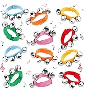 POPLAY Band Wrist Bells,12 PCS Hand Bells Ankle Bells Jingle Bells Musical Instrument Percussion ...