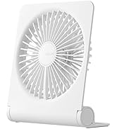 JISULIFE Small Desk Fan, Portable USB Rechargeable Fan, 160° Tilt Folding Personal Mini Fan with ...