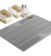 TRZZ XXL Extra Large Cat Litter Mat, Silicone Litter Box Mat for Floor, Waterproof &amp; Non-Slip, Ea...