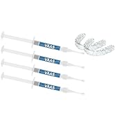 Teeth Whitening Gel for Trays, 4 Take Home Syringes &amp; 4 Moldable Teeth Whitening Trays, 35% Carba...