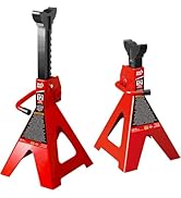 Big RED 12 Ton Jack Stands with Lock Adjustable Height to 28.15'',Heavy-Duty Car Jack Stands Fit ...