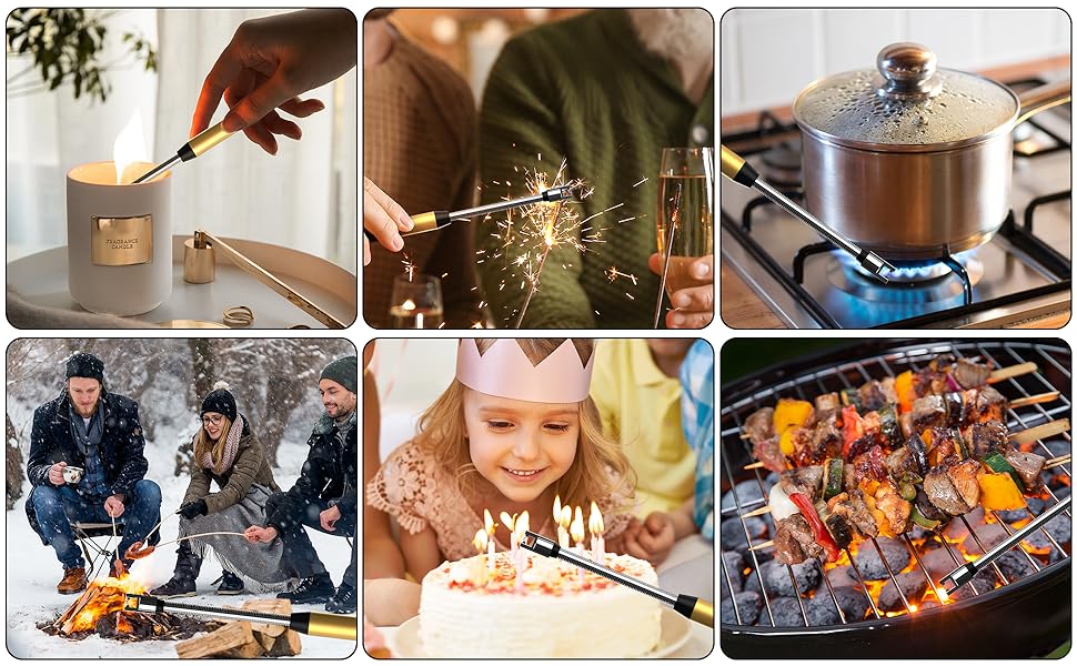 Lighters for candles, grills, camping and fireplaces