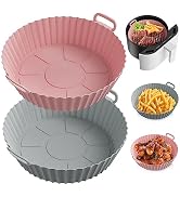 ME.FAN Air Fryer Silicone Liners for 4 to 7 QT [2 Pack] Air Fryer Silicone Liners Pot - Reusable ...