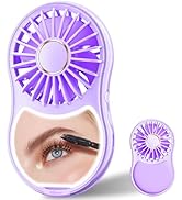 JIAGE Portable Handheld Fan, Rechargeable Mini Fan with 3-Speed, 2000mAh Battery, USB TYPE-C, Las...