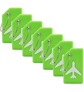 7 Pack Silicone Luggage Tag Baggage Handbag Travel Bag Tags with Name ID Card Perfect to Quickly ...