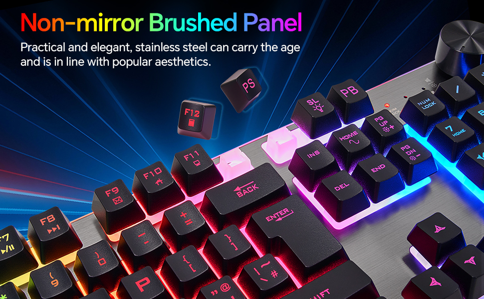 metal panel gaming keyboard moue