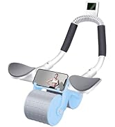 Tixahi Ab Roller Wheel with Timer &amp; Knee Mat, Home Workout Auto Rebound Abdominal Wheel with Elbo...
