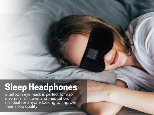 sleep mask with bluetooth headphones