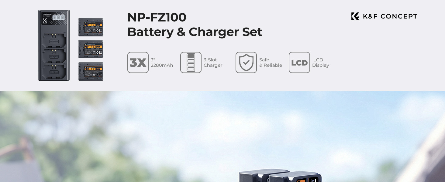 3-2280mAh NP-FZ100 battery