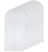 Garment Bags for Hanging Clothes 24'' x 40'' Suit Hanging Garment Bags White Breathable Suit Cove...