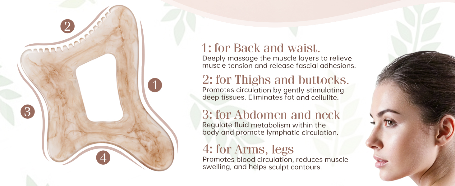 Body Gua Sha Tool lymphatic drainage tool cellulite massage tool