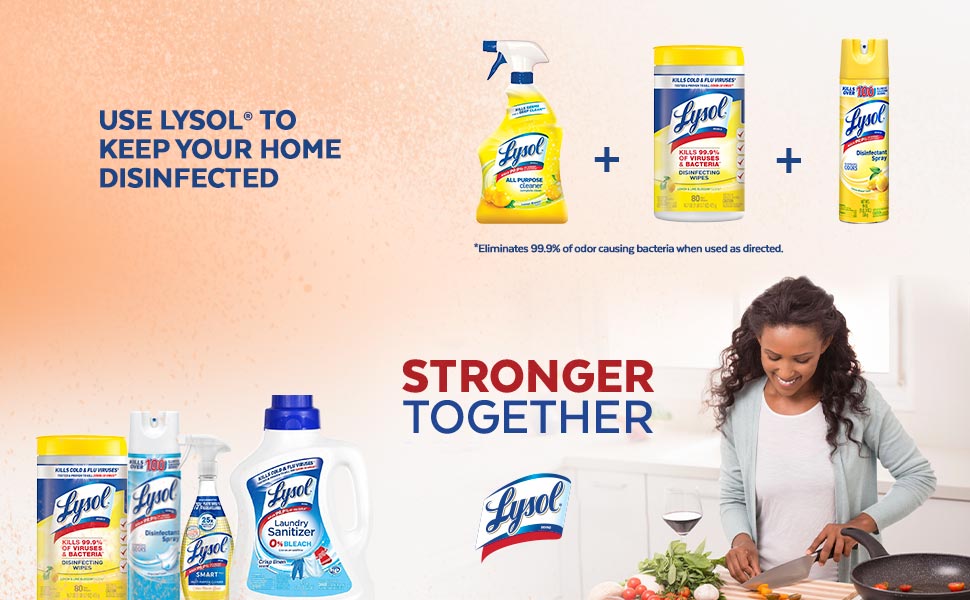 Use Lysol to keep your home disinfected