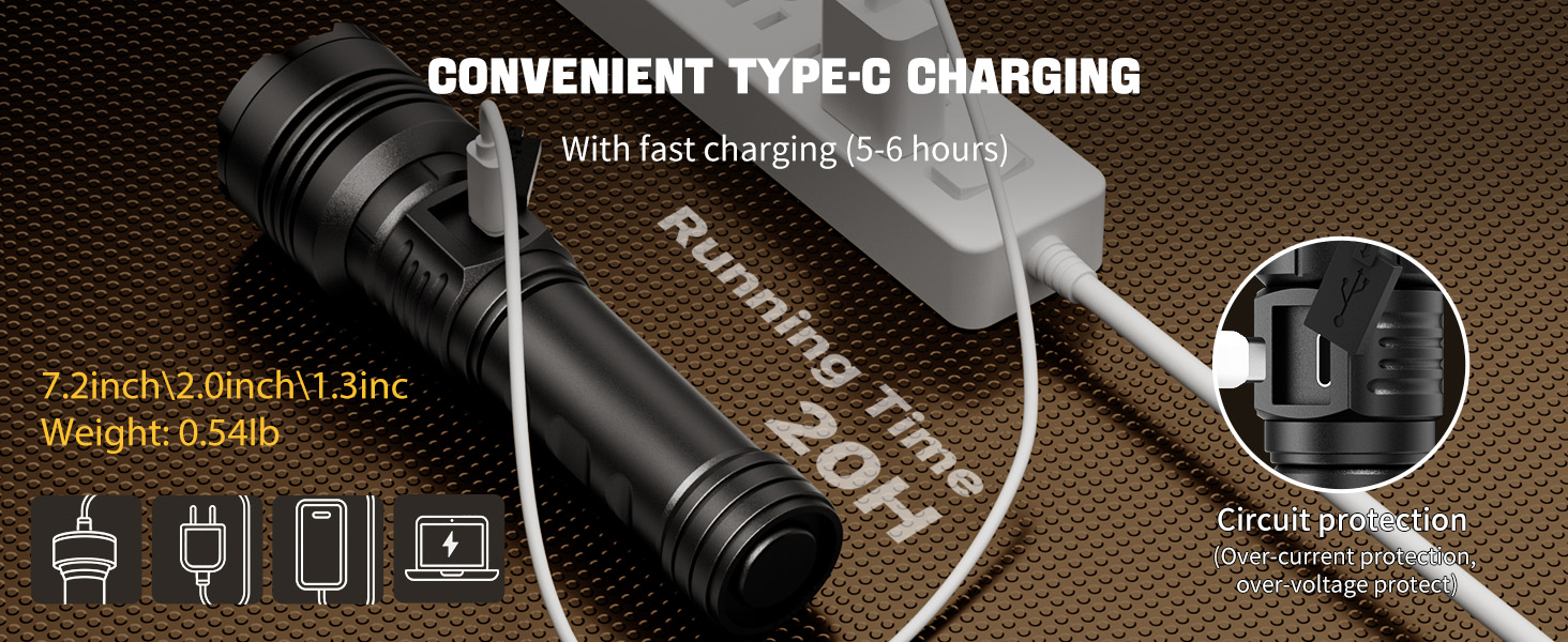 rechargeable flashlight flashlights high lumens