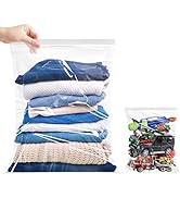 Xsourcer Zipper Storage Bags, Pack of 24, 5 Gallon Reclosable Food Storage Bag, Great Storage for...