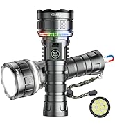 7200 High Lumen Super Bright Rechargeable Flashlight 19 Modes,5000mAh Led RGB Ambient Marquee Fla...