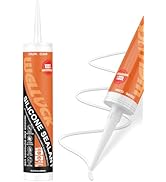 WELLUCK Clear Silicone Caulk, 100% Waterproof Caulking Silicone Sealant Flexible Cartridge Adhesi...