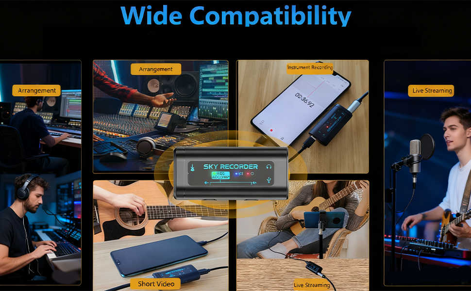 Guitar Audio Interface Pocket Internal Recording Sound Card