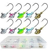 Bombite Swimbait Jig Heads,10packs Fishing Jig Heads Saltwater Hooks Swimbait Jig Head Minnow Fis...