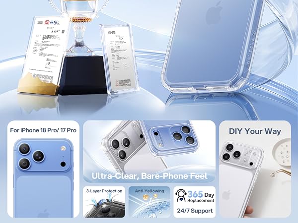 Fit for iPhone 17 pro case, Fit for iPhone 18 pro case