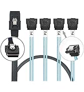 WLGQ Array Disk Cable Mini SAS 36Pin (SFF-8087) to 4 SATA 7Pin Cable, Mini SAS Host/Controller to...
