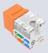 VCE RJ45 Cat6 Keystone Jacks Slim Profile UL-Listed 25-Pack, 90-Degree Ethernet Punch Down Keysto...