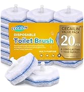 Cecailin 20pcs Disposable Toilet Brush Refills, Toilet Bowl Cleaner Refill Pads, Compatible with ...