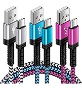 Samsung S23 Ultra USB Type C Cable Fast Charging,[3-Pack,10ft] Long USB C to USB A Android Phone ...