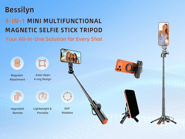 Mini Magnetic Selfie Stick Tripod