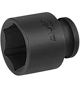 JETECH 1/2 Inch Drive x 30 mm Deep Impact Socket, 6 Point Radius Corner Design,Square Chamfered O...