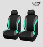 CAR PASS Line Rider Sporty Front Seat Covers,Mint Car Seat Covers Two Front Seats Only for Cute W...