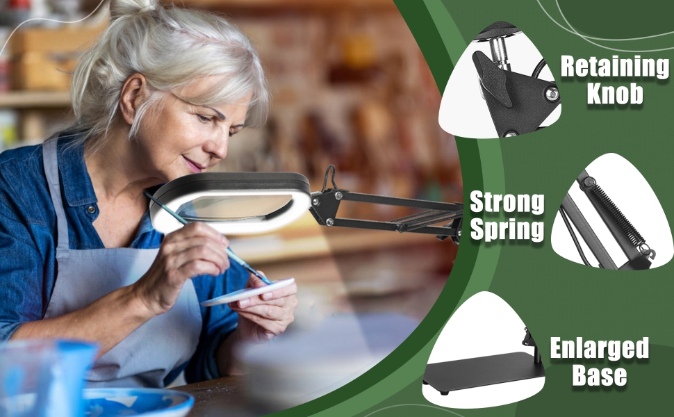 magnifying glass with light for close work