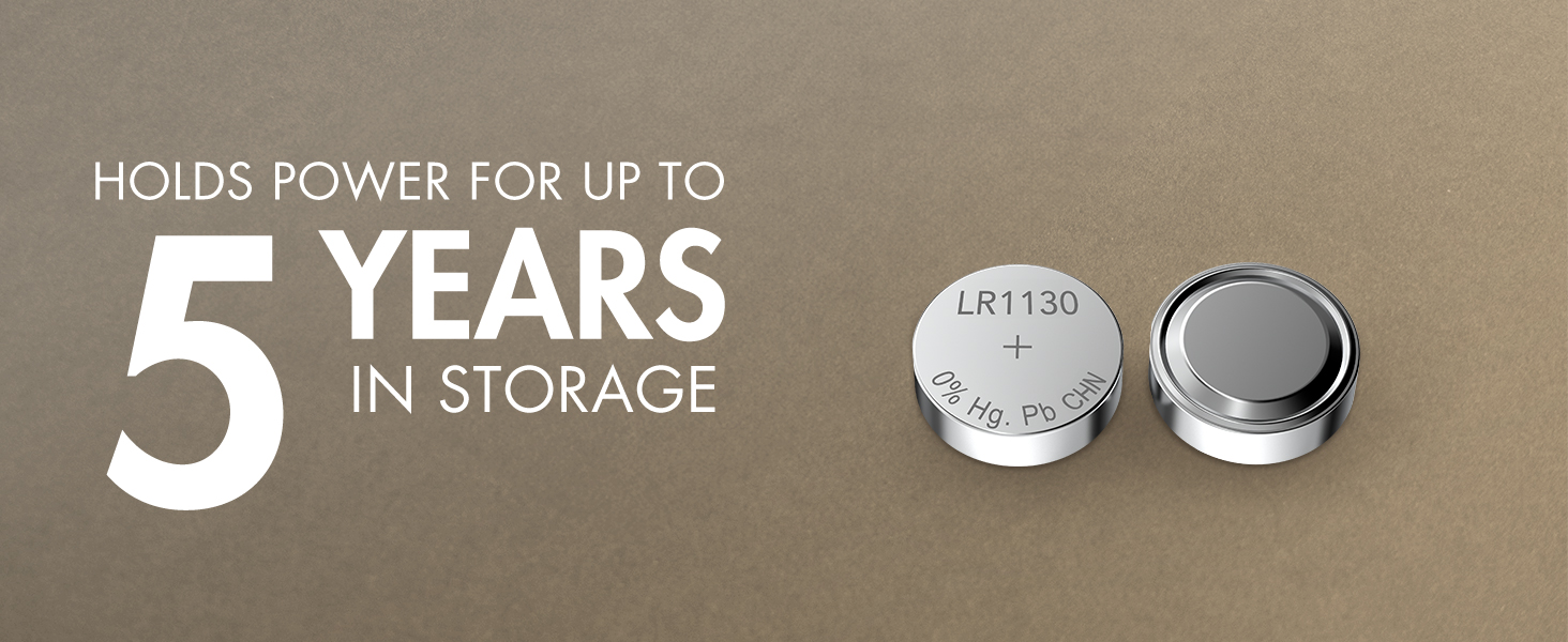 Hold power for up to 10 years in proper storage