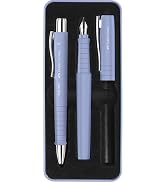 Faber-Castell Poly Pen Fountain and Ballpoint Pen Gift Set – Pale Iris: Fountain Pen Set with Bro...