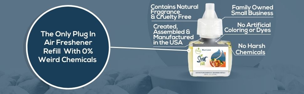 Natural Plug In Air Freshener Refills Made in the USA but a Small Business