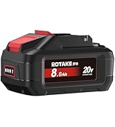 ROTAKE 20B8 20V 8.0Ah High Performance Battery, Max Runtime &amp; High Discharge Pack for TB5 TB6 and...